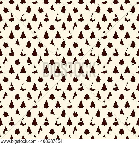 Seamless Surface Pattern With Repeated Mini Triangles. Distressed Geometric Figures. Grunge Abstract