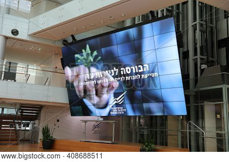 Tel Aviv, Israel - November 23, 2020 : Tel Aviv Stock Exchange Building In Tel Aviv, Israel.