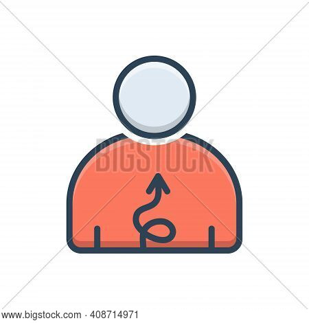 Color Illustration Icon For Indirect Unobserved Unmarked Indiscernible