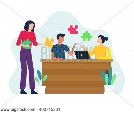 Connecting Teams Concept Illustration