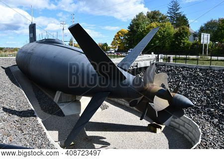 Portsmouth, Nh - Oct 3: The Uss Albacore Submarine (agss-569) In Portsmouth, New Hampshire, As Seen 