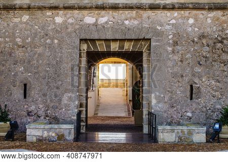 Coastal Fortification, Castle Near The Town Of Los Banos De Guardias Viejas, Almer