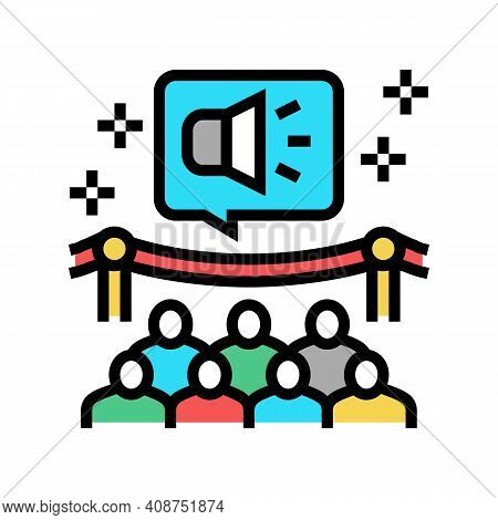 Event Pr Color Icon Vector. Event Pr Sign. Isolated Symbol Illustration