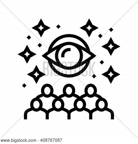 Impression Management Line Icon Vector. Impression Management Sign. Isolated Contour Symbol Black Il