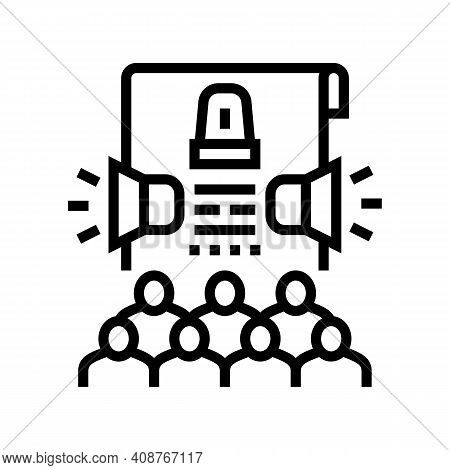 Crisis Management Line Icon Vector. Crisis Management Sign. Isolated Contour Symbol Black Illustrati