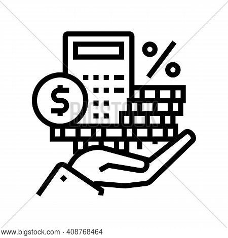 Dividends Money Line Icon Vector. Dividends Money Sign. Isolated Contour Symbol Black Illustration