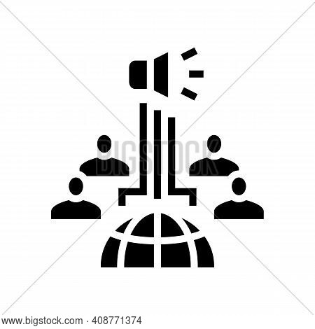 Keeping Communication Glyph Icon Vector. Keeping Communication Sign. Isolated Contour Symbol Black I