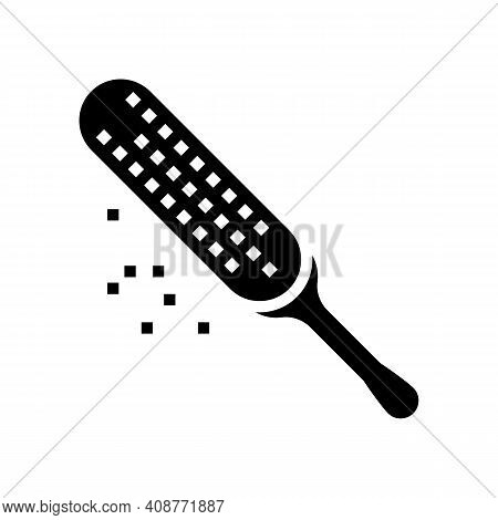 Heel Skin Exfoliator Glyph Icon Vector. Heel Skin Exfoliator Sign. Isolated Contour Symbol Black Ill