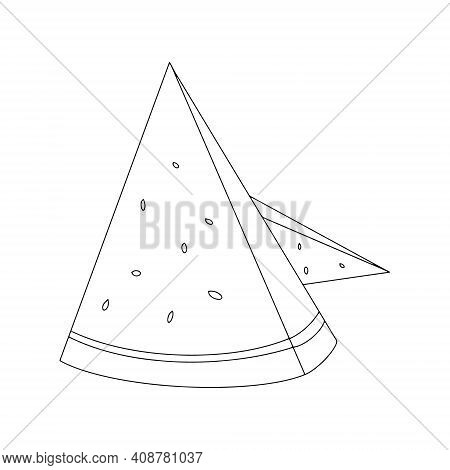 Sliced Ripe Watermelon Isolated On White Background