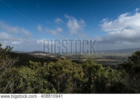 Overview Of The Village Of Gabbro During Trekking In The Woods Of The Livorno Hills From Le Palazzin