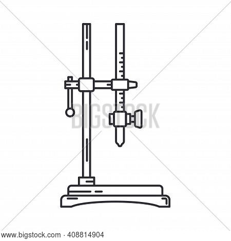 Line Medical Pharmaceutica Icon Retort Stand. Professional Equipment Symbol. Science, Pharmacy, Medi