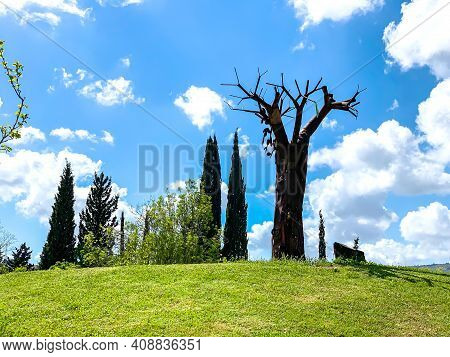 Karmiel, Israel - April 11, 2019: Galil Or Quarries Park At Karmiel - On Of The Best In Israel