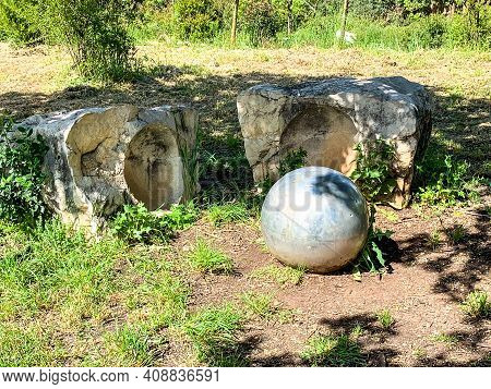 Karmiel, Israel - April 11, 2019: Galil Or Quarries Park At Karmiel - On Of The Best In Israel