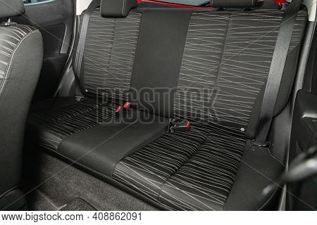 Novosibirsk, Russia - February 18 2021: Mazda Demio, New Car Inside. Clean Car Interior.