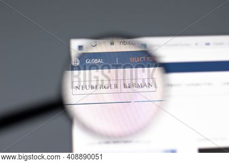 New York, Usa - 15 February 2021: Neuberger Berman Website In Browser With Company Logo, Illustrativ