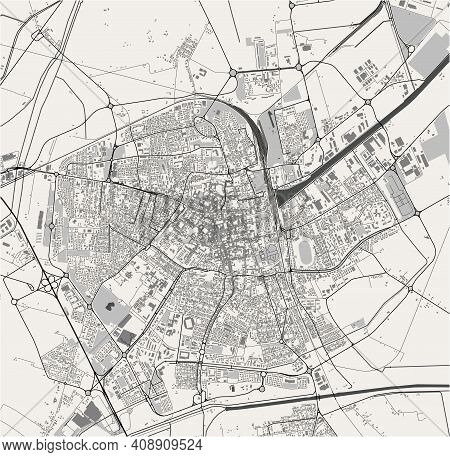 Map Of The City Of Ravenna, Italy