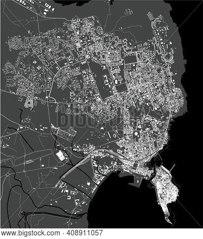 Map Of The City Of Syracuse, Italy