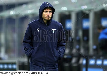 Milano, Italy. 14th February 2021 . Ciro Immobile Of Ss Lazio   During The Serie A Match Between Fc 