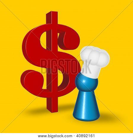 Cucinare il Token e il simbolo di dollaro
