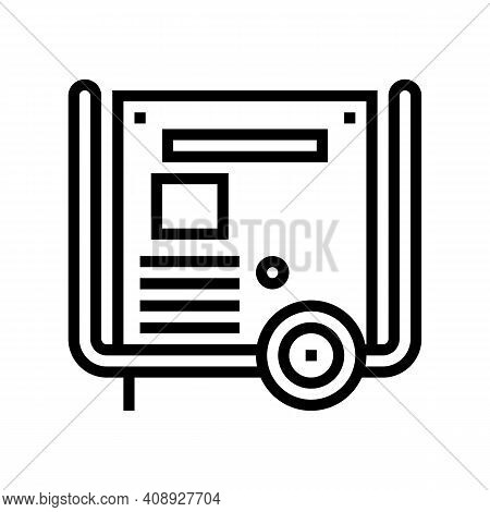 Transformer Electric Equipment Line Icon Vector. Transformer Electric Equipment Sign. Isolated Conto