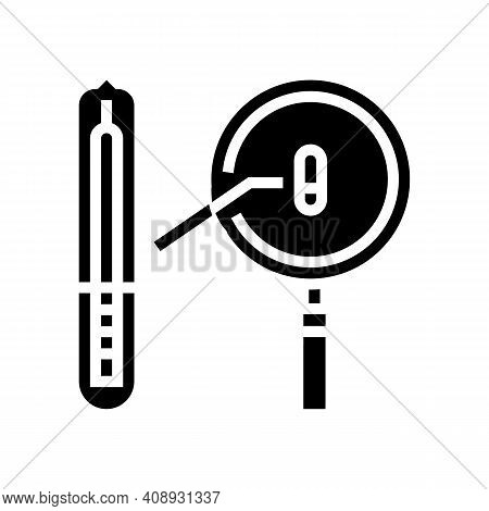 Reseaching Rfid Chip Glyph Icon Vector. Reseaching Rfid Chip Sign. Isolated Contour Symbol Black Ill