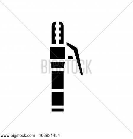 Work Clamp Welding Machine Glyph Icon Vector. Work Clamp Welding Machine Sign. Isolated Contour Symb