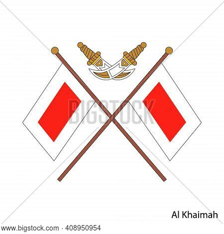 Coat Of Arms Of Al Khaimah Is A United Arab Emirates Region. Vector Heraldic Emblem