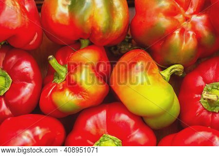 Natural Background Of Red Semi-hot Peppers Gogoshary