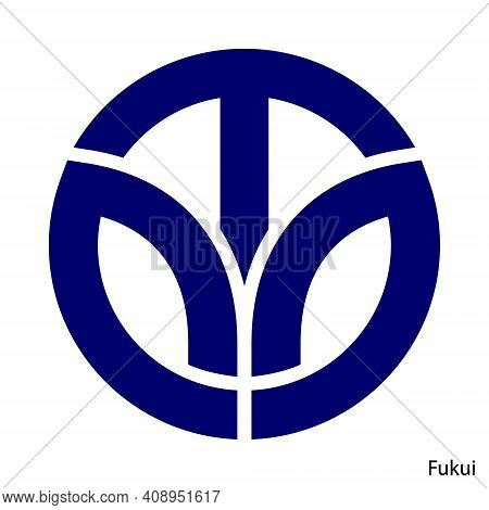 Coat Of Arms Of Fukui Is A Japan Prefecture. Vector Heraldic Emblem