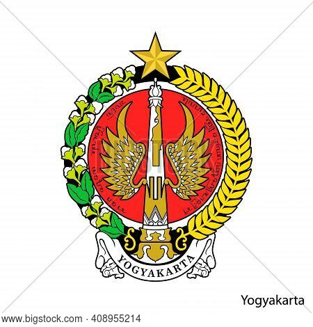 Coat Of Arms Of Yogyakarta Is A Indonesian Region. Vector Heraldic Emblem