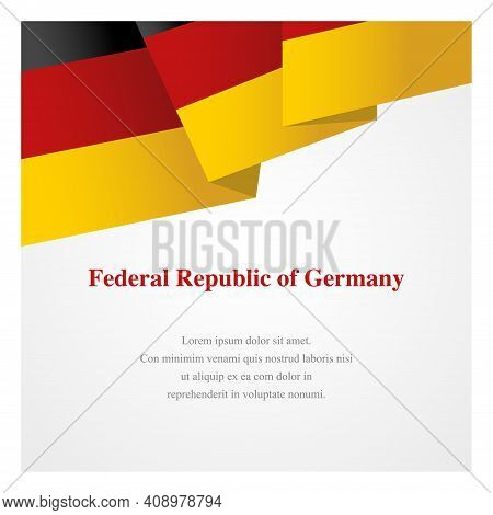 Germany Insignia Template With Copy Space For Greeting Cards, Posters, Brochures Or Invitations