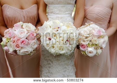 Brides And Bridesmaids Wedding Bouquets
