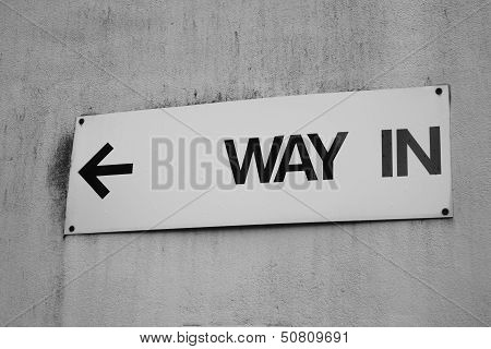 Way In Sign