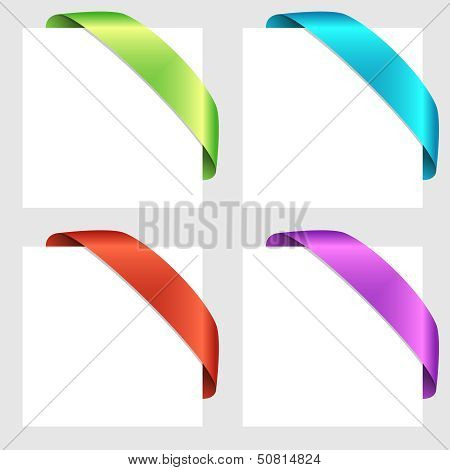 Set Of Vector Corner Page Ribbons