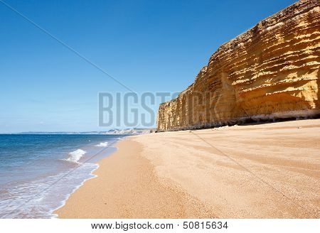 Hive Beach, Bridport, Dorset, cliffs and the sea
