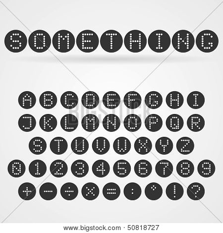 Vector Dotted Alphabet