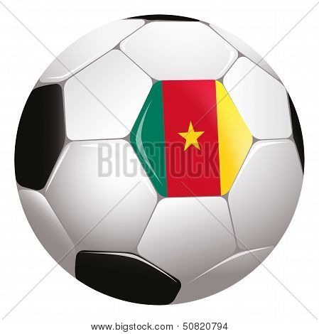 Soccerball with country flag