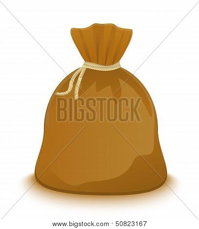 bag tied with a rope