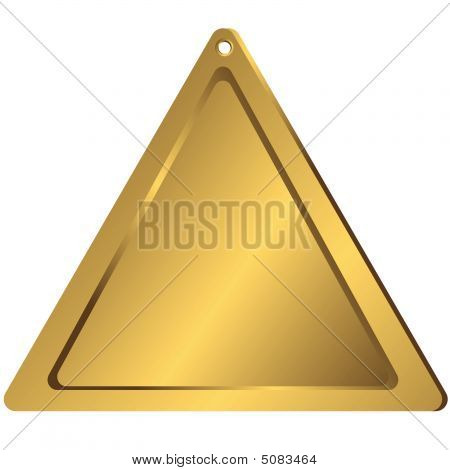 Gold-Zähler in der Form eines Dreiecks