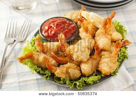 Gamberetti di cocco organico fritti