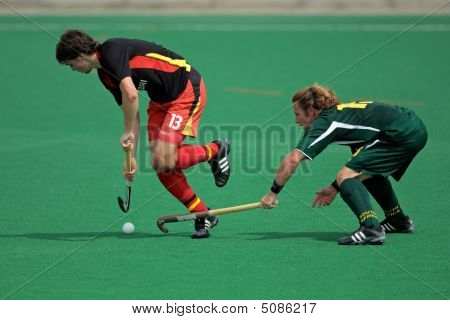 Mens Feldhockey Aktion
