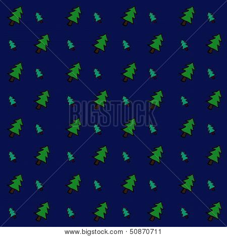 pattern witn new year trees