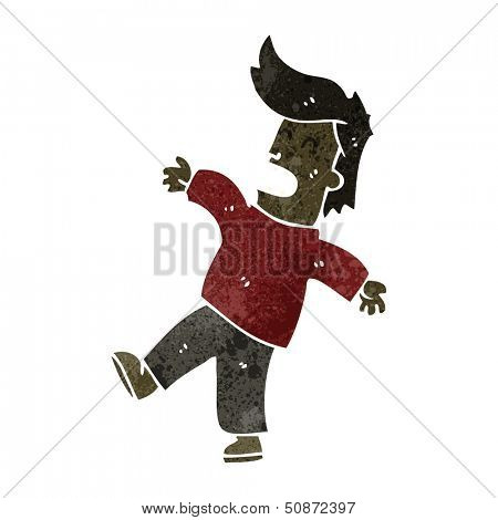 retro cartoon fainting man