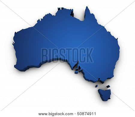 Map Of Australia 3D Shape
