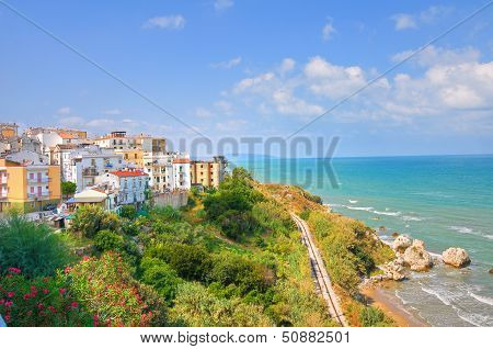 Panoramic view of Rodi Garganico. Puglia. Italy.
