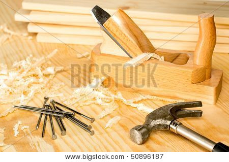 Carpentery selection of woodwork tools