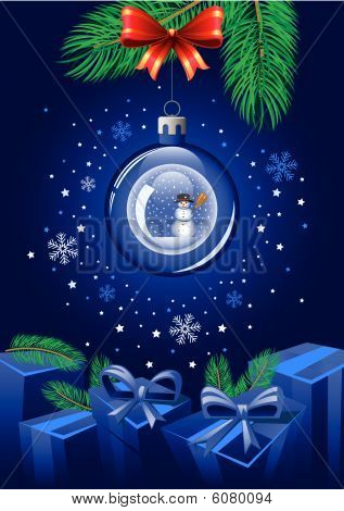 Blue Christmas Ball.
