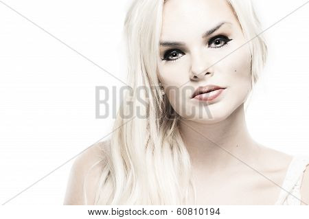 High Key Portrait Of A Classic Blond Beauty