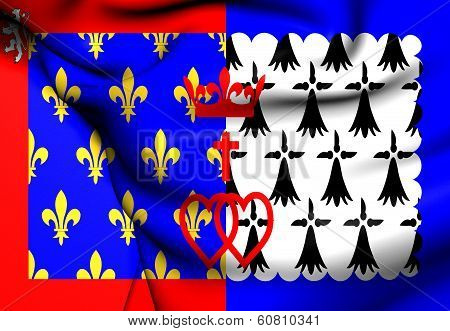 Flag Of Pays De La Loire, France.