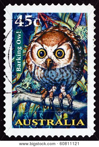 Postage Stamp Australia 1997 Barking Owl, Nocturnal Bird
